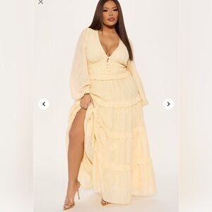 Fashion Nova Cream Maxi Dress